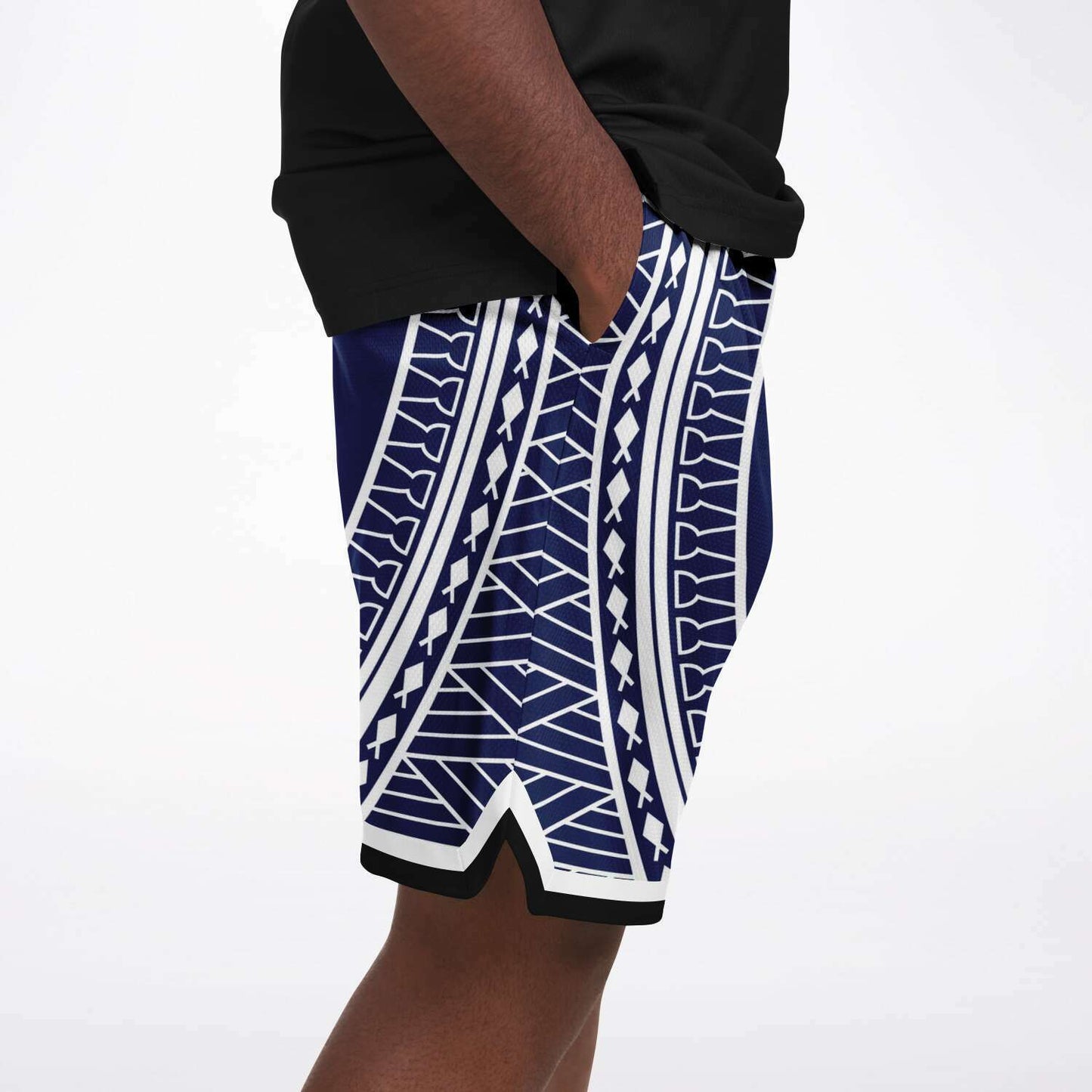 Guam Tribal Blue Basketball Shorts
