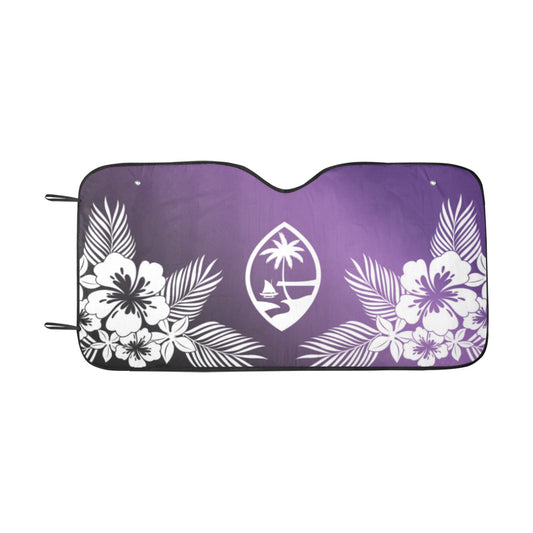 Guam Tropical Hibiscus Purple Car Sun Shade