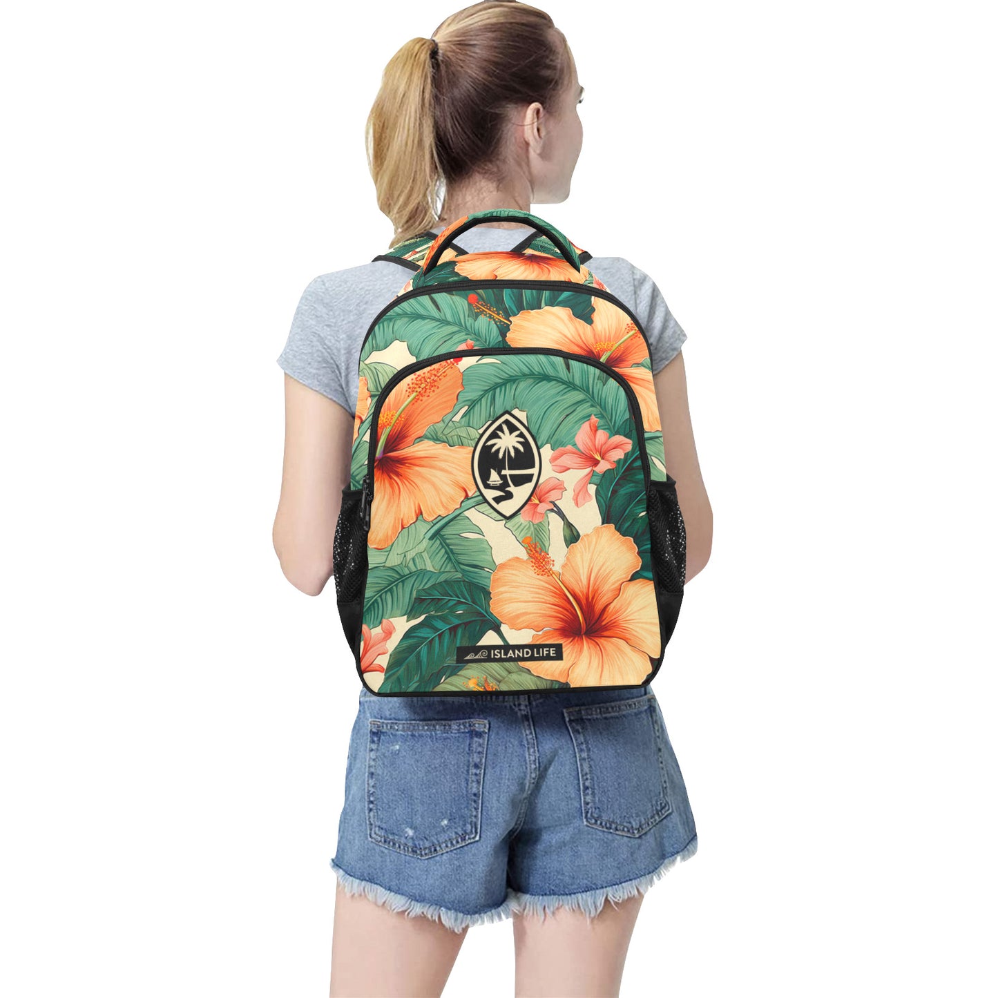 Guam Hibiscus Cream Multifunctional Backpack
