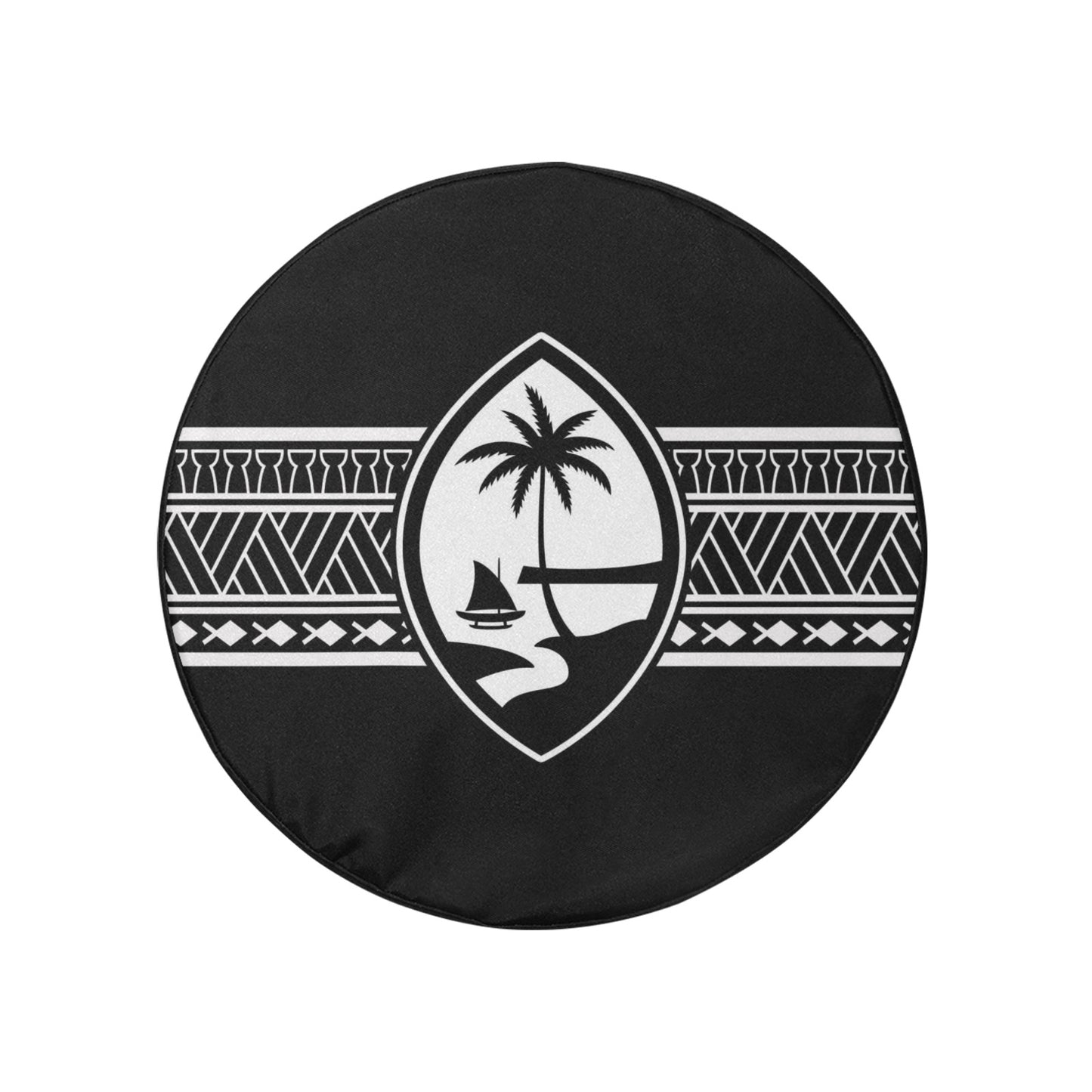 Guam Seal Tribal Jeep Spare Tire Cover