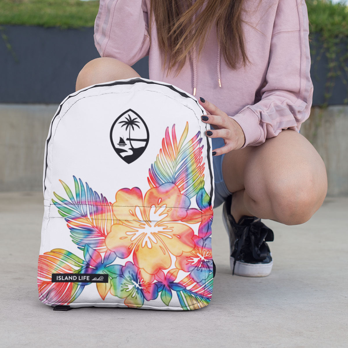 Guam Tropical Hibiscus Tie Dye Classic Backpack
