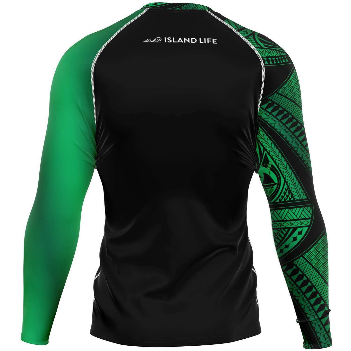 CNMI Tribal Men's Green Rashguard