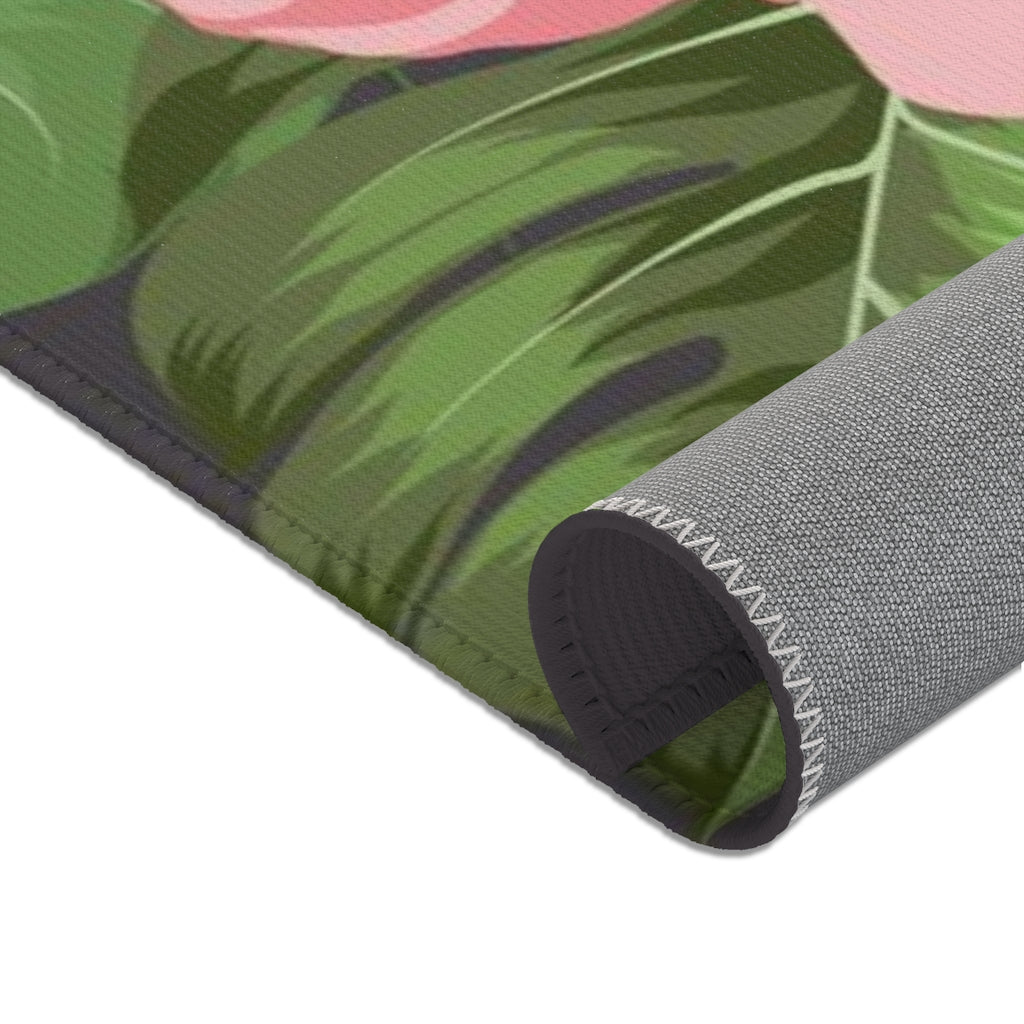 Love Guam Red Hibiscus Area Rug