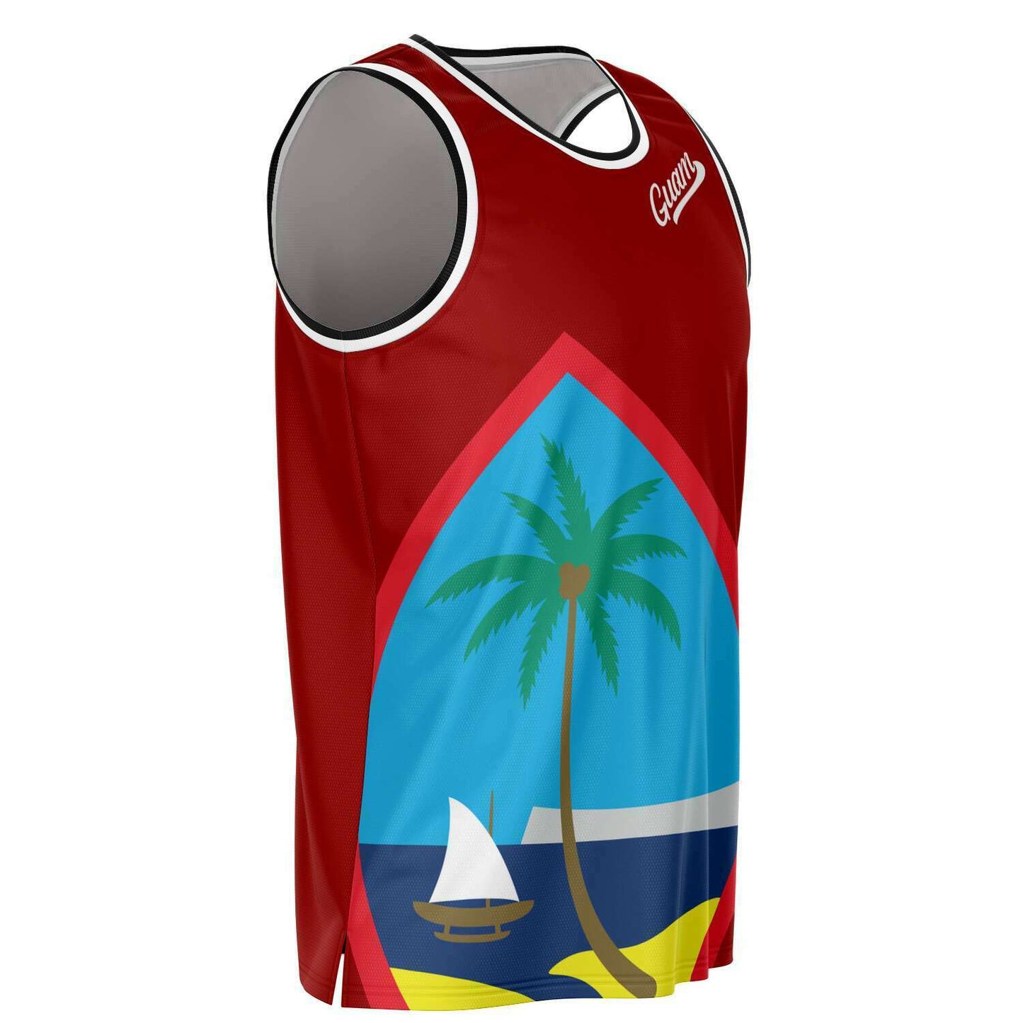 Guam Seal Red Basketball Jersey