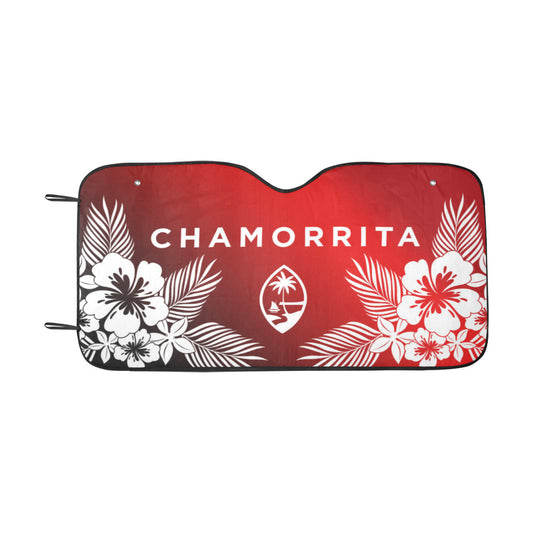 Chamorrita Guam Tropical Hibiscus Red Car Sun Shade