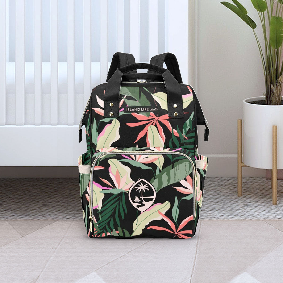 Guam Birds of Paradise Multi-Function Baby Diaper Backpack Bag