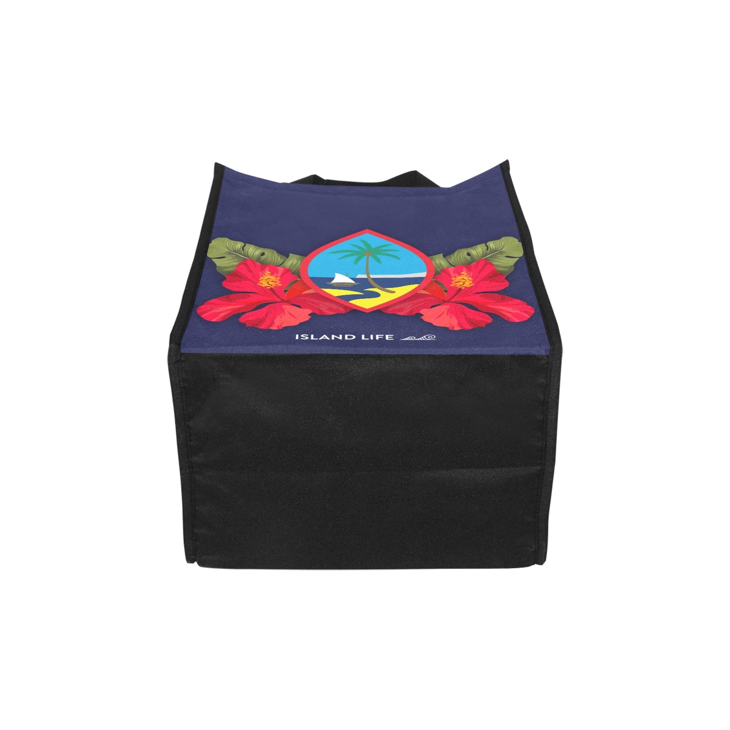 Guam Seal Hibiscus Paradise Balutan Large Picnic Tote Bag