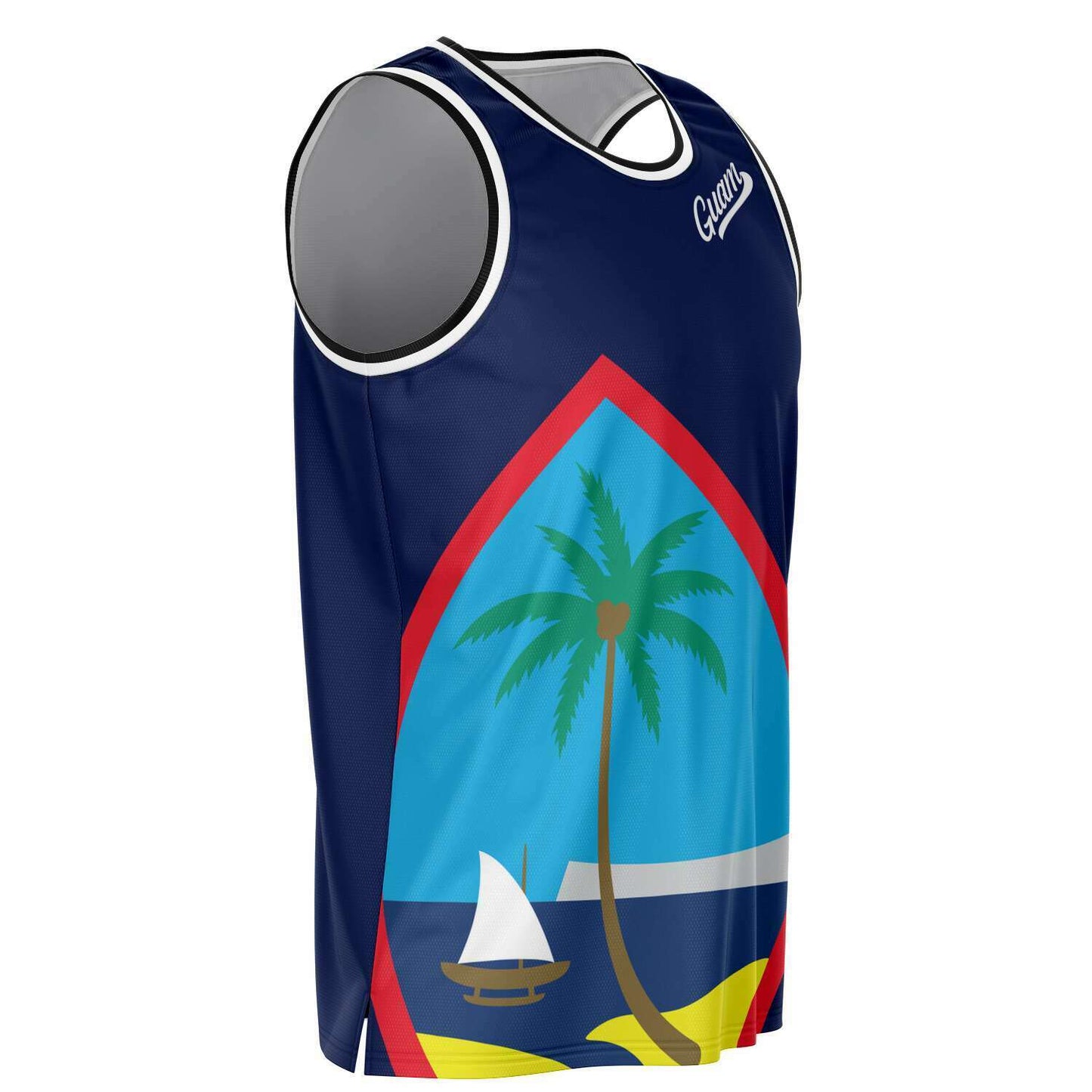 Guam Seal Blue Basketball Jersey