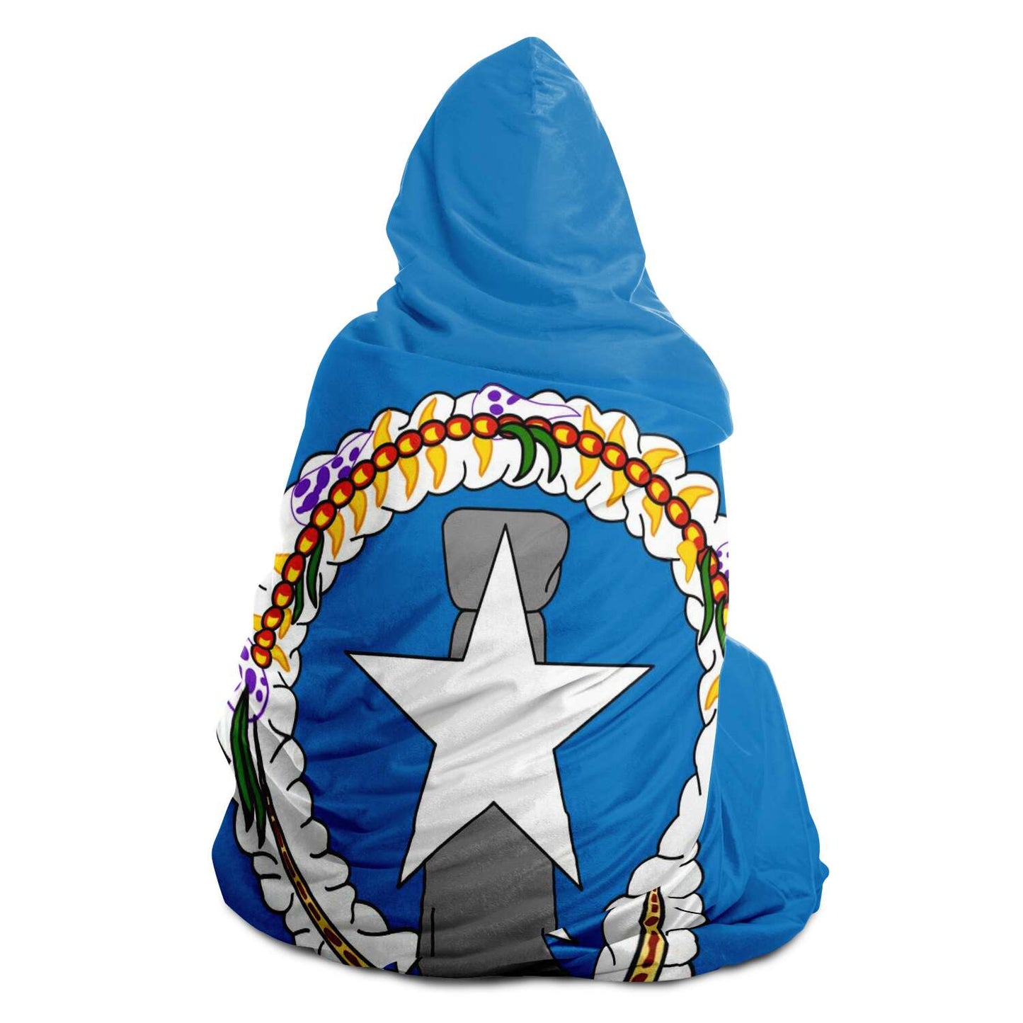CNMI Seal Saipan Tinian Rota Premium Sherpa Hooded Blanket