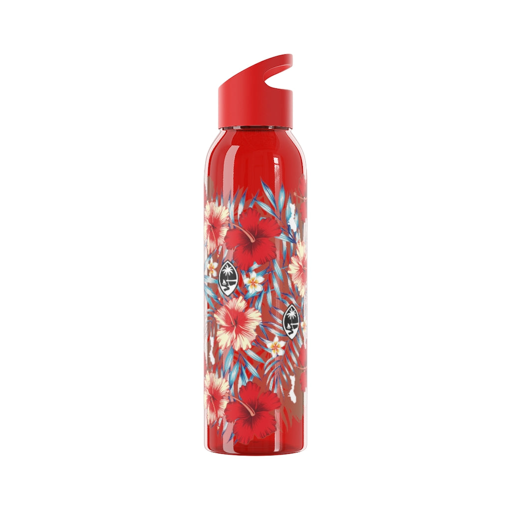Guam Tropical Floral Sky Water Bottle