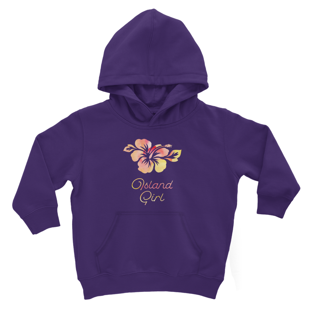 Hibiscus Island Girl Guam Saipan CNMI Classic Kids Hoodie Pullover