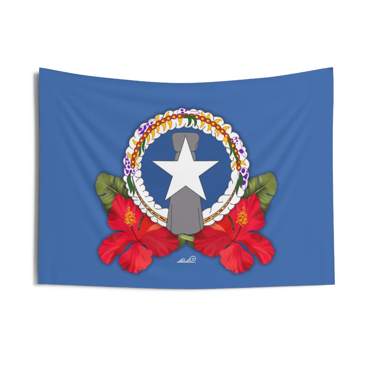CNMI Seal Hibiscus Paradise Indoor Wall Tapestry