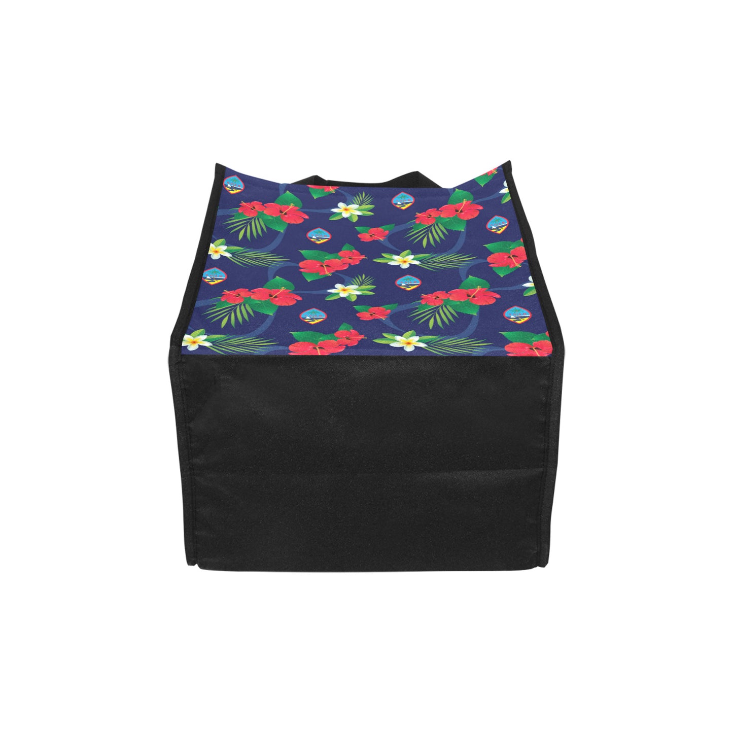 Guam Flag Flowers Balutan Large Picnic Tote Bag