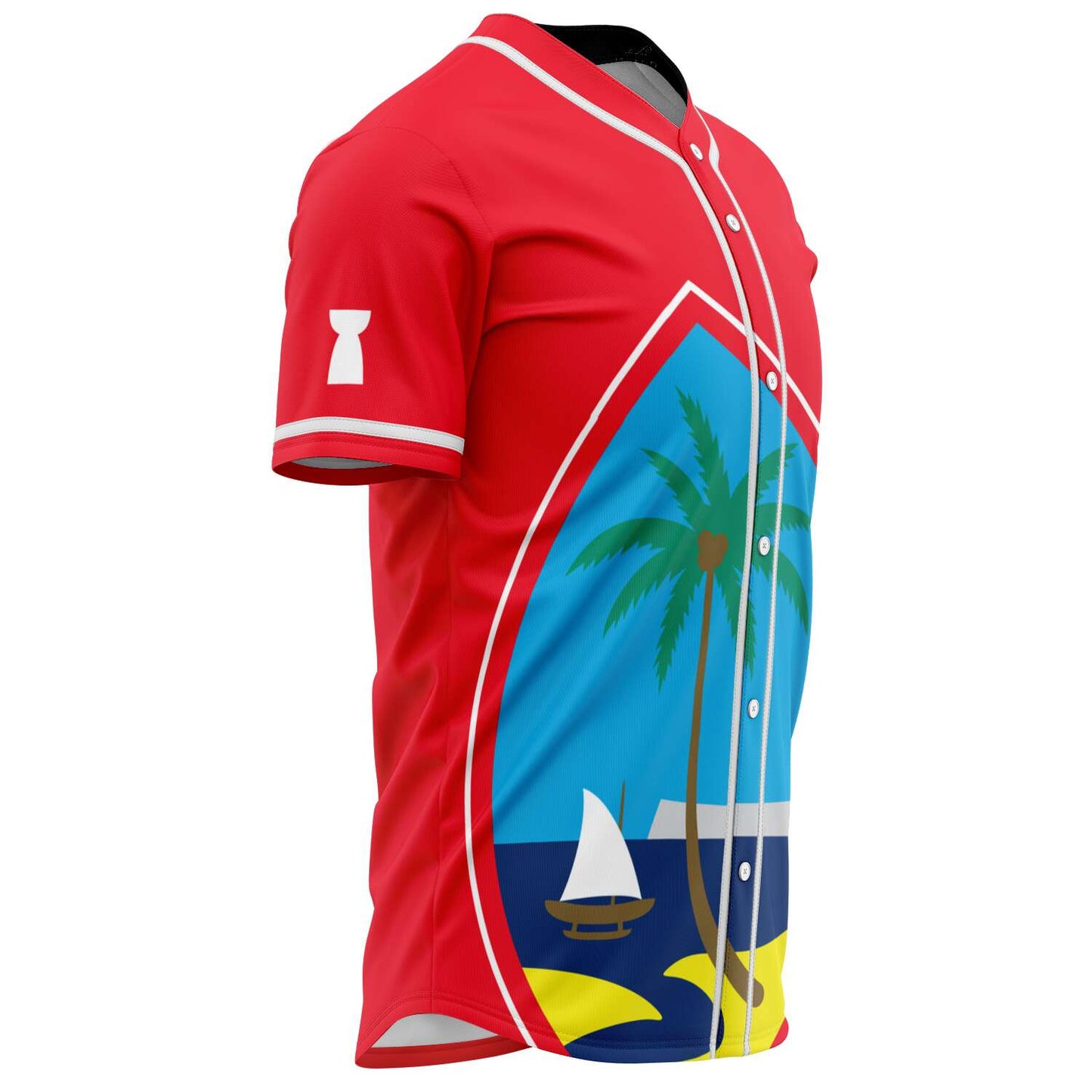 Guam Seal Red Baseball Jersey