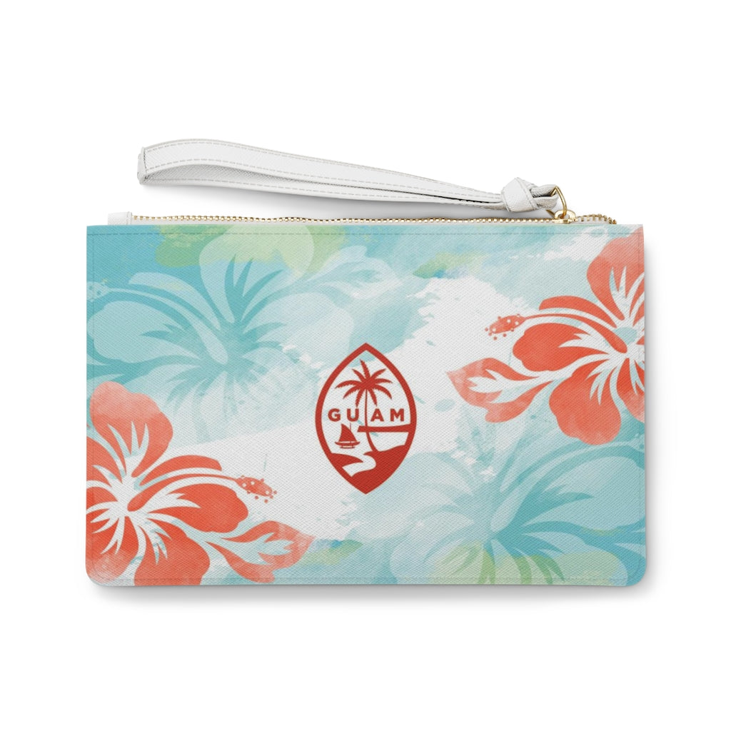 Guam Hibiscus Clutch Bag