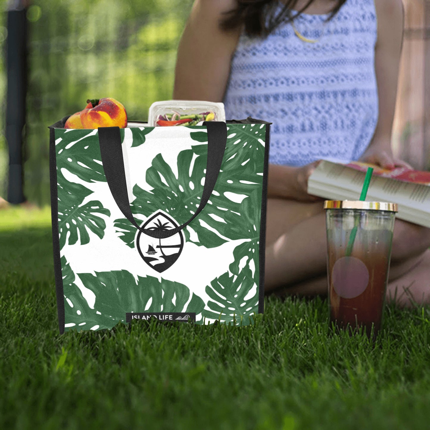 Guam Lemai Leaves Balutan Large Picnic Tote Bag