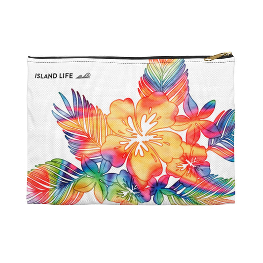 Tropical Hibiscus Tie Dye Guam CNMI Saipan Accessories Carry All Pouch