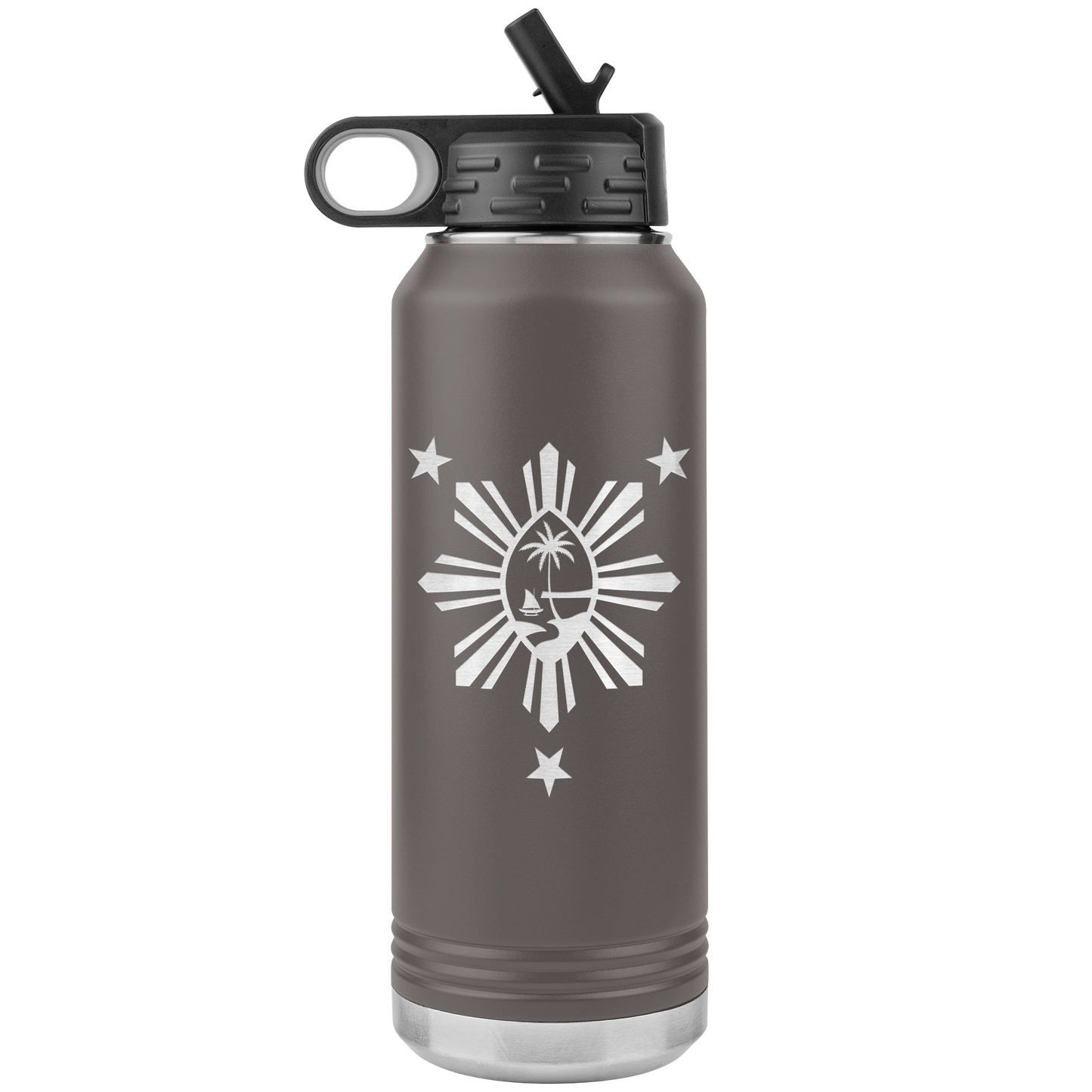 Guam Philippines 32oz Water Bottle Tumbler