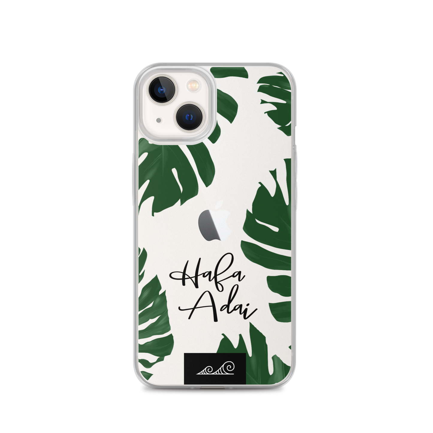 Hafa Adai Lemai Leaves Premium Glossy Clear iPhone Phone Case