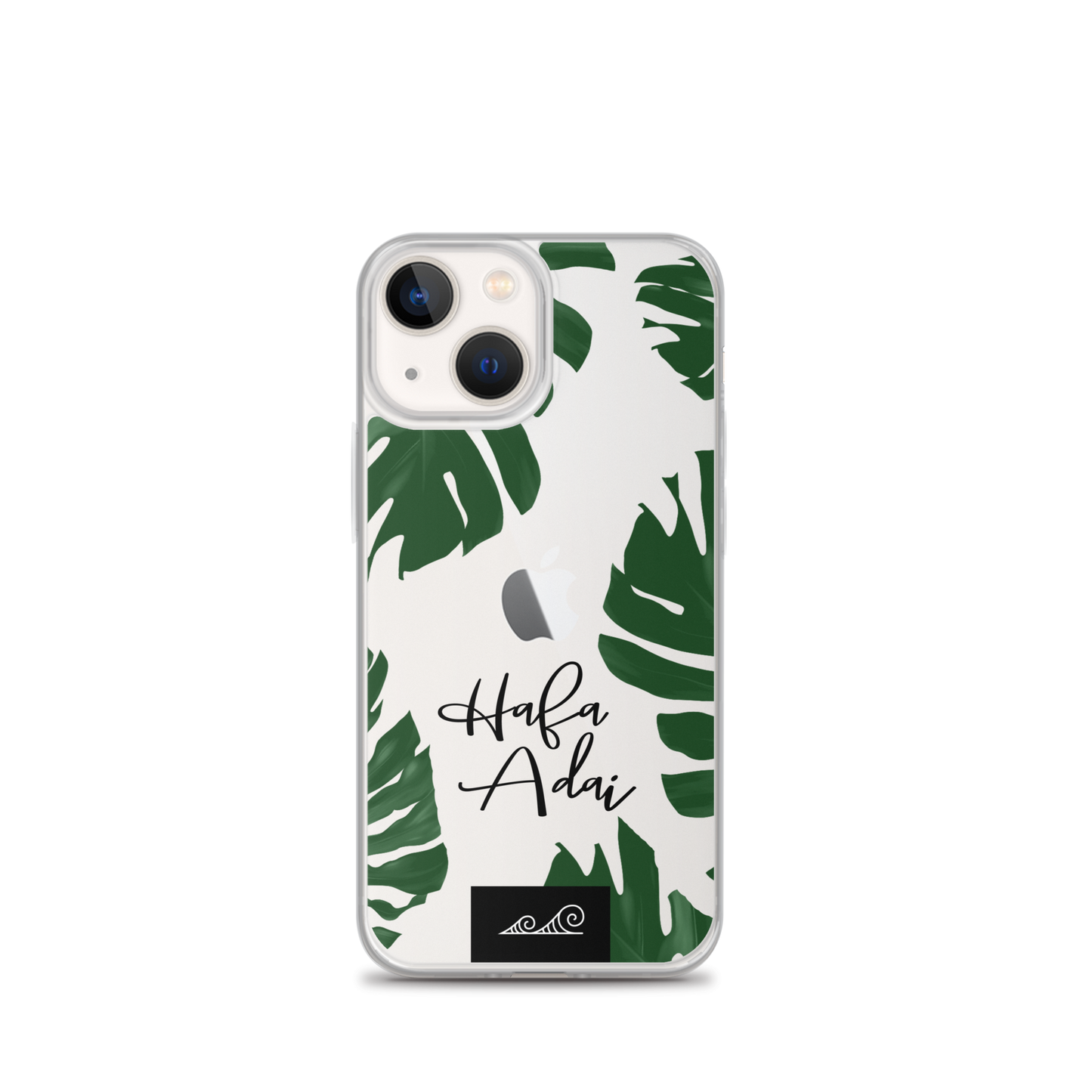 Hafa Adai Lemai Leaves Premium Glossy Clear iPhone Phone Case