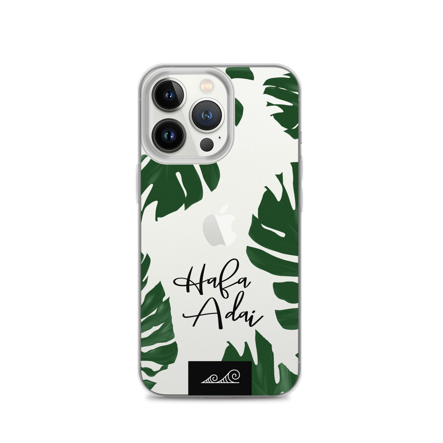 Hafa Adai Lemai Leaves Premium Glossy Clear iPhone Phone Case