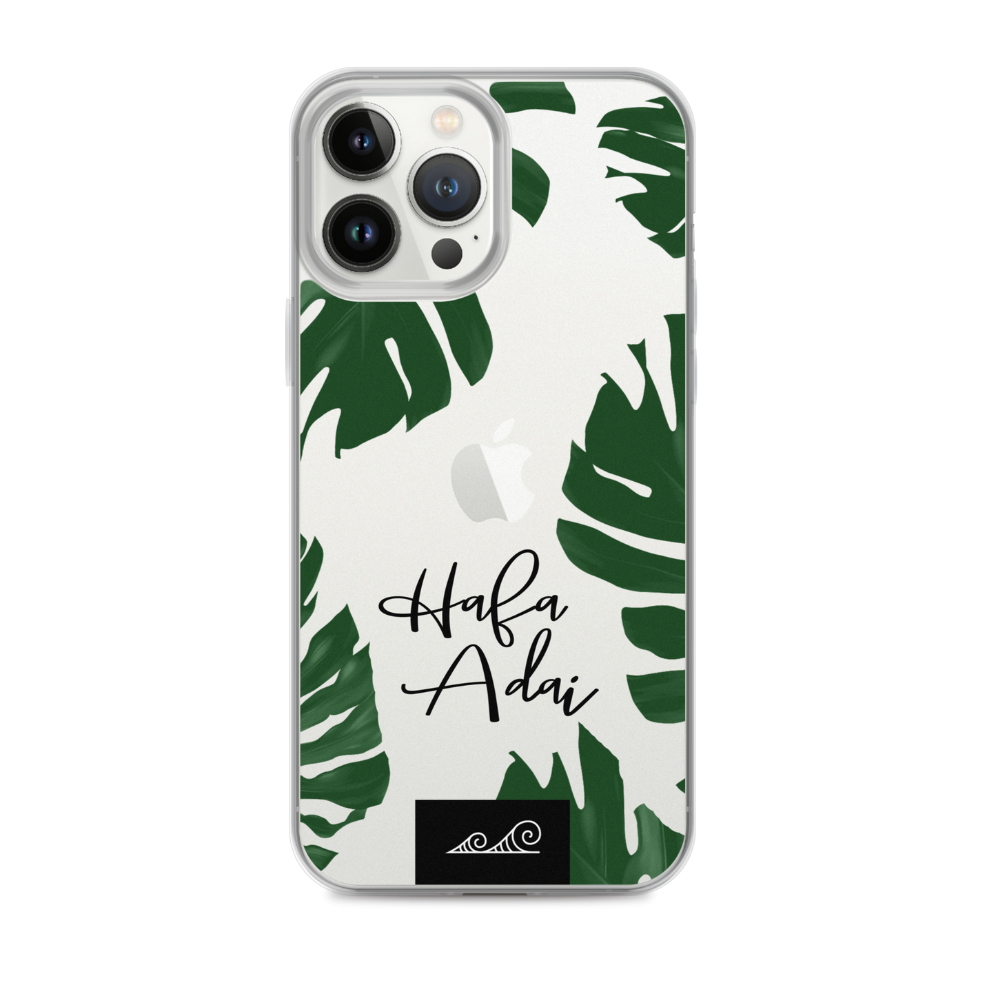 Hafa Adai Lemai Leaves Premium Glossy Clear iPhone Phone Case