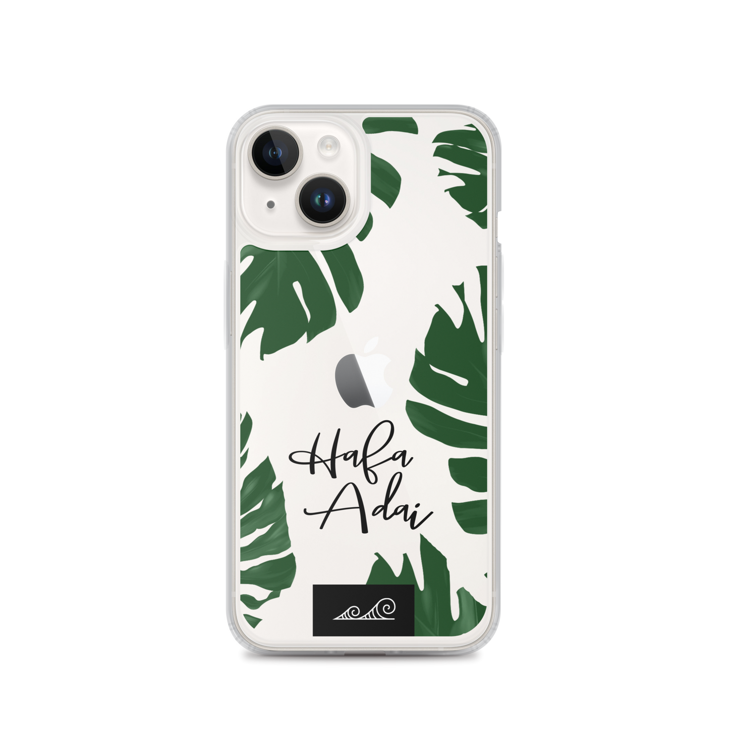 Hafa Adai Lemai Leaves Premium Glossy Clear iPhone Phone Case