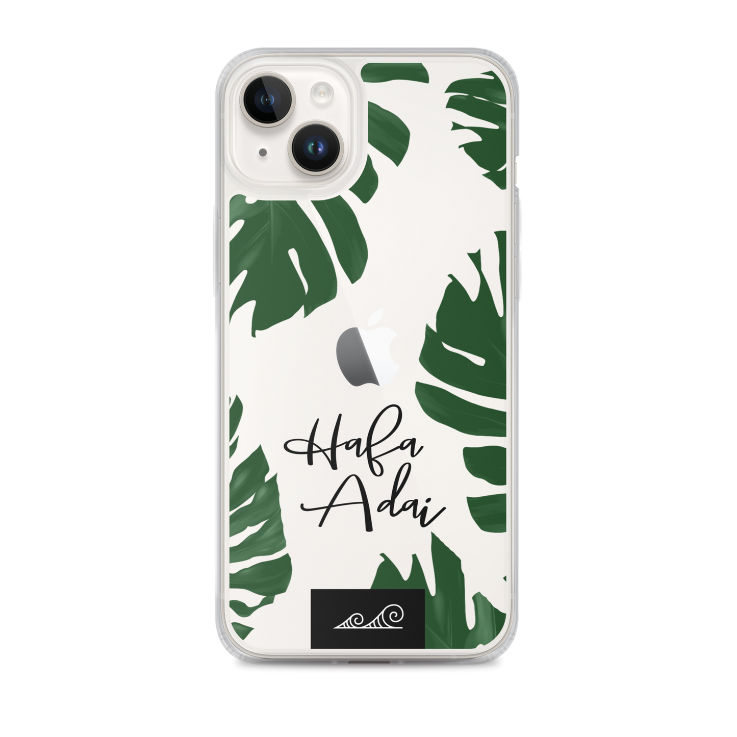 Hafa Adai Lemai Leaves Premium Glossy Clear iPhone Phone Case
