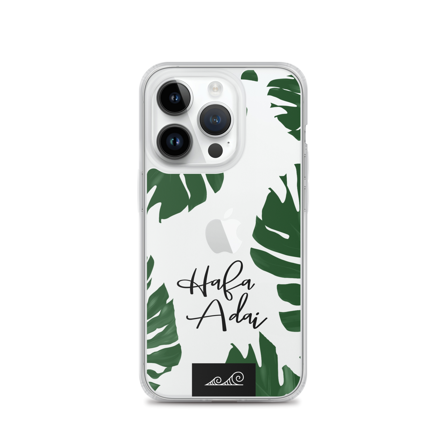 Hafa Adai Lemai Leaves Premium Glossy Clear iPhone Phone Case