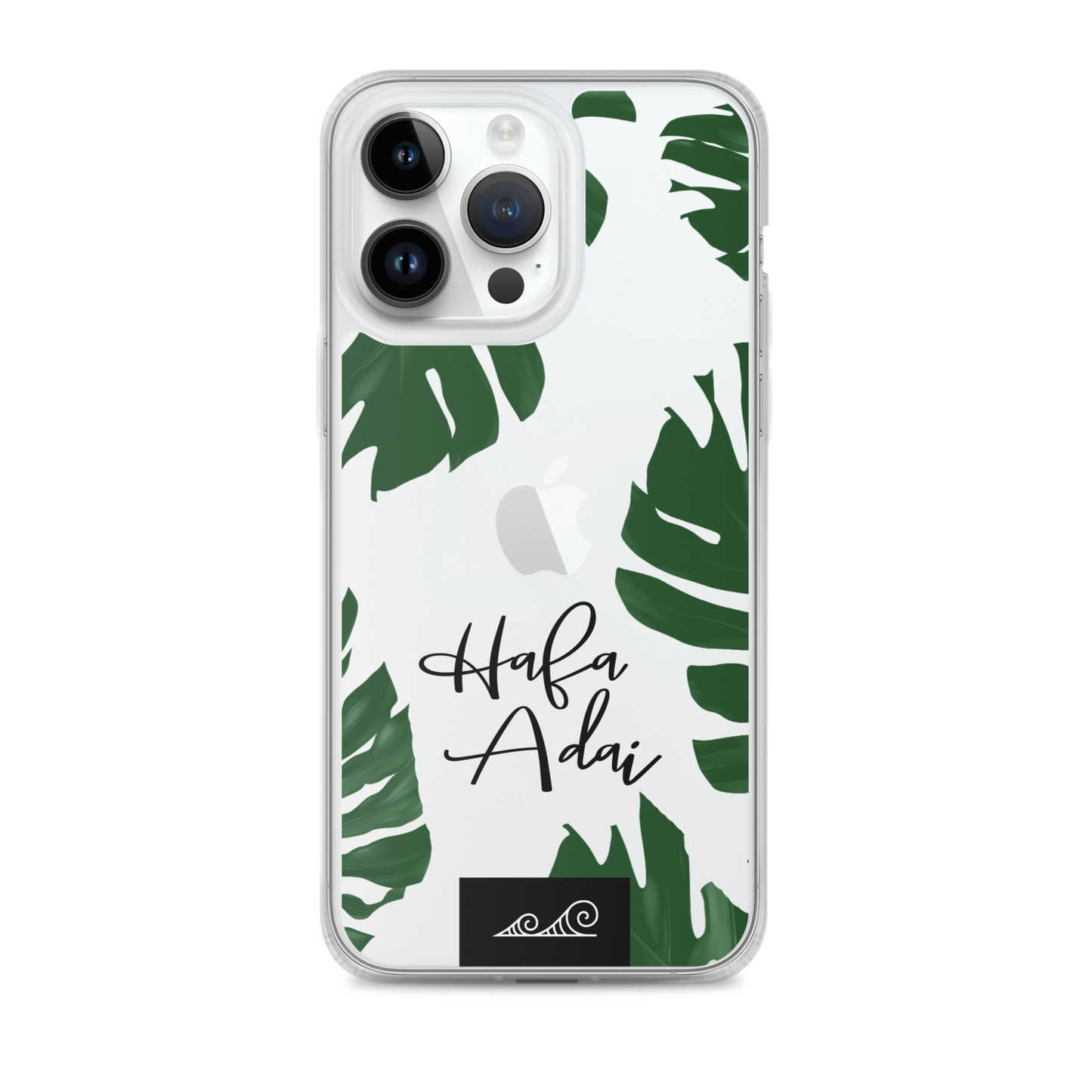 Hafa Adai Lemai Leaves Premium Glossy Clear iPhone Phone Case
