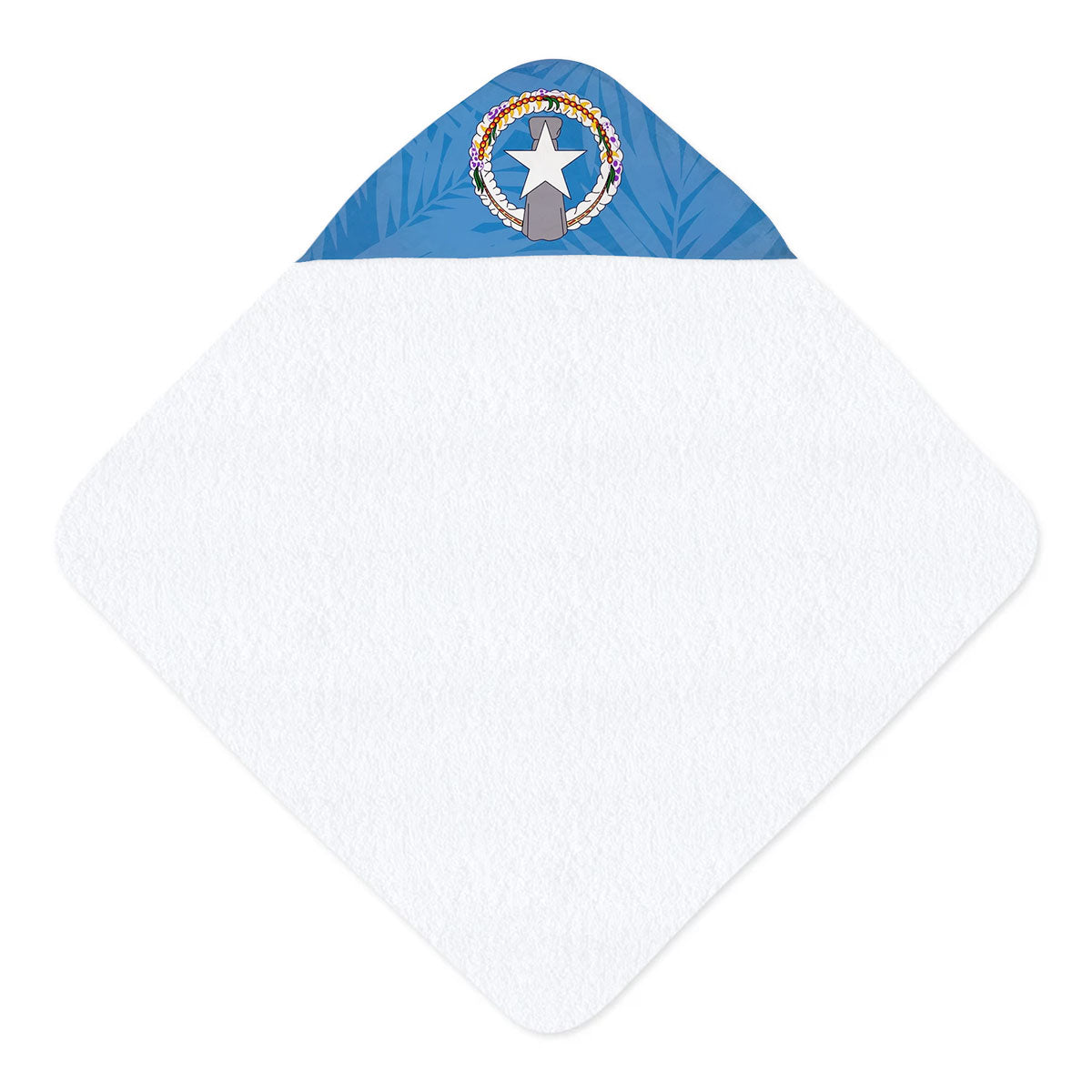 CNMI Flag Coconut Leaves Hooded Baby Towel