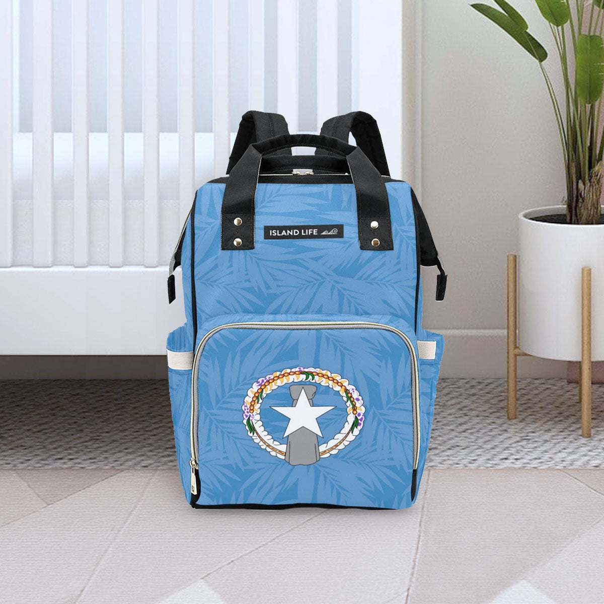CNMI Coconut Leaves Multi-Function Baby Diaper Backpack Bag