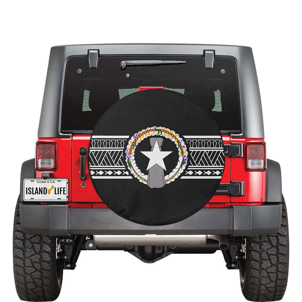 CNMI Tribal Jeep Spare Tire Cover