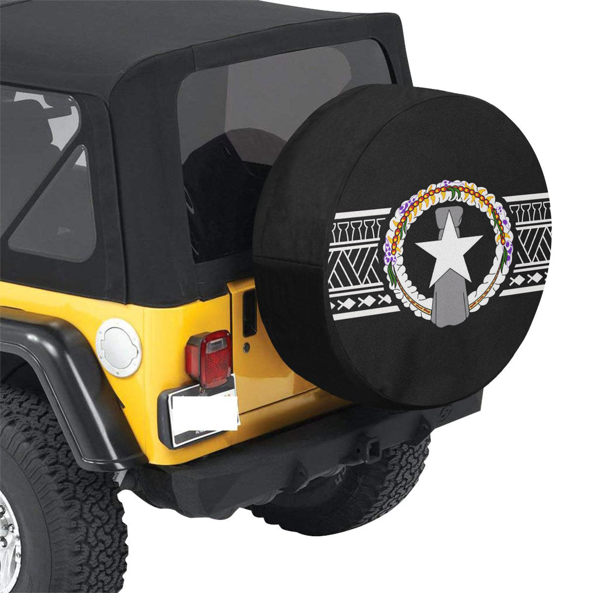 CNMI Tribal Jeep Spare Tire Cover