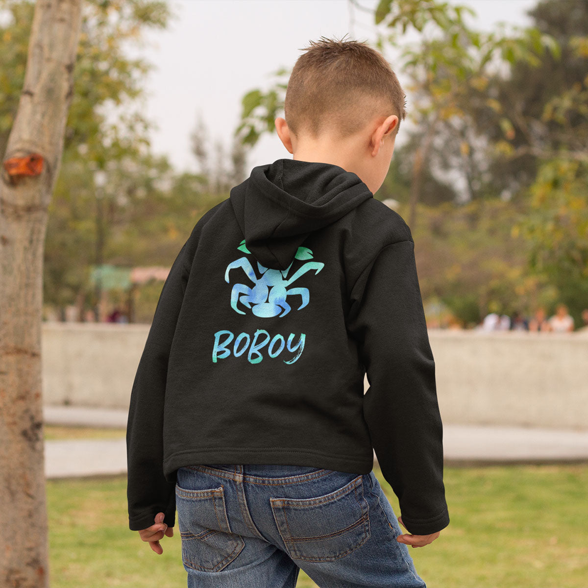 Coconut Crab Boboy Guam Boys Classic Kids Zip Hoodie Jacket
