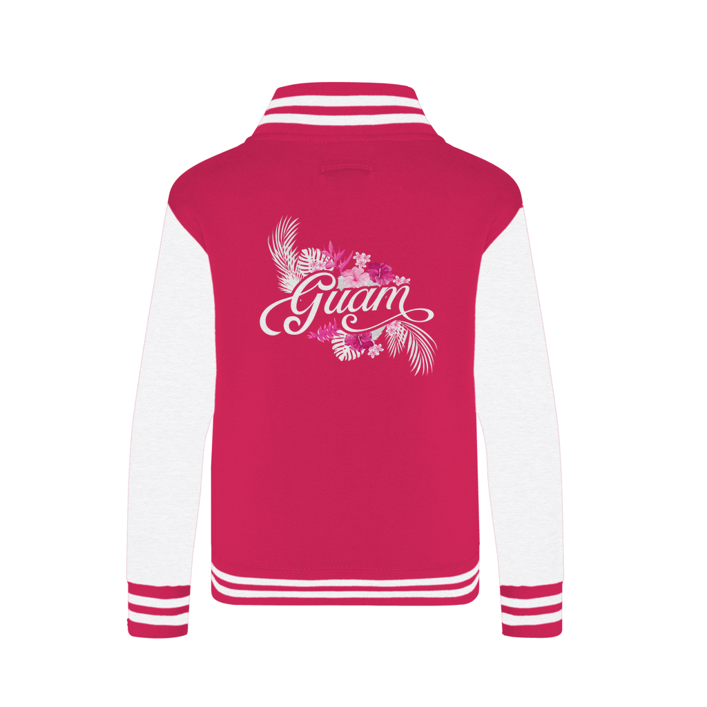 Guam Purple Floral Varsity Jacket