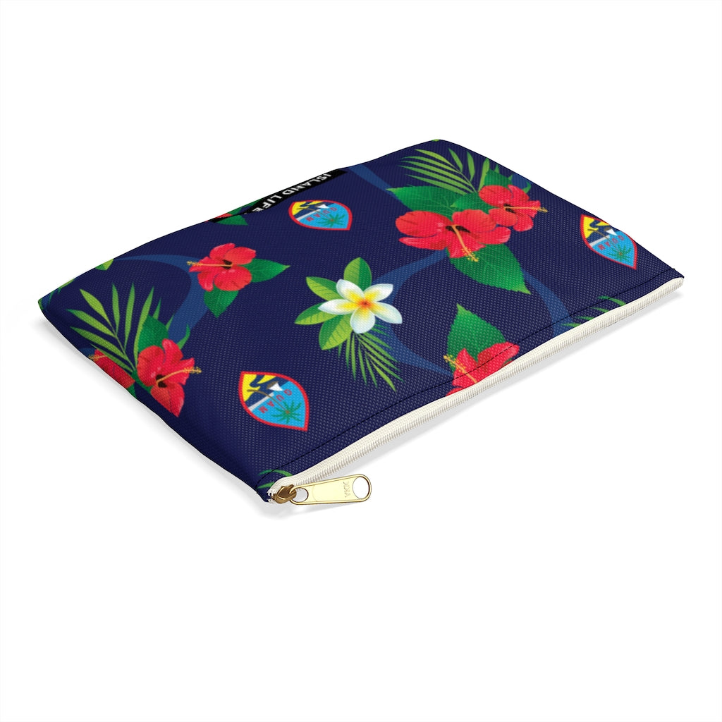Guam Flag Flowers Accessories Carry All Pouch
