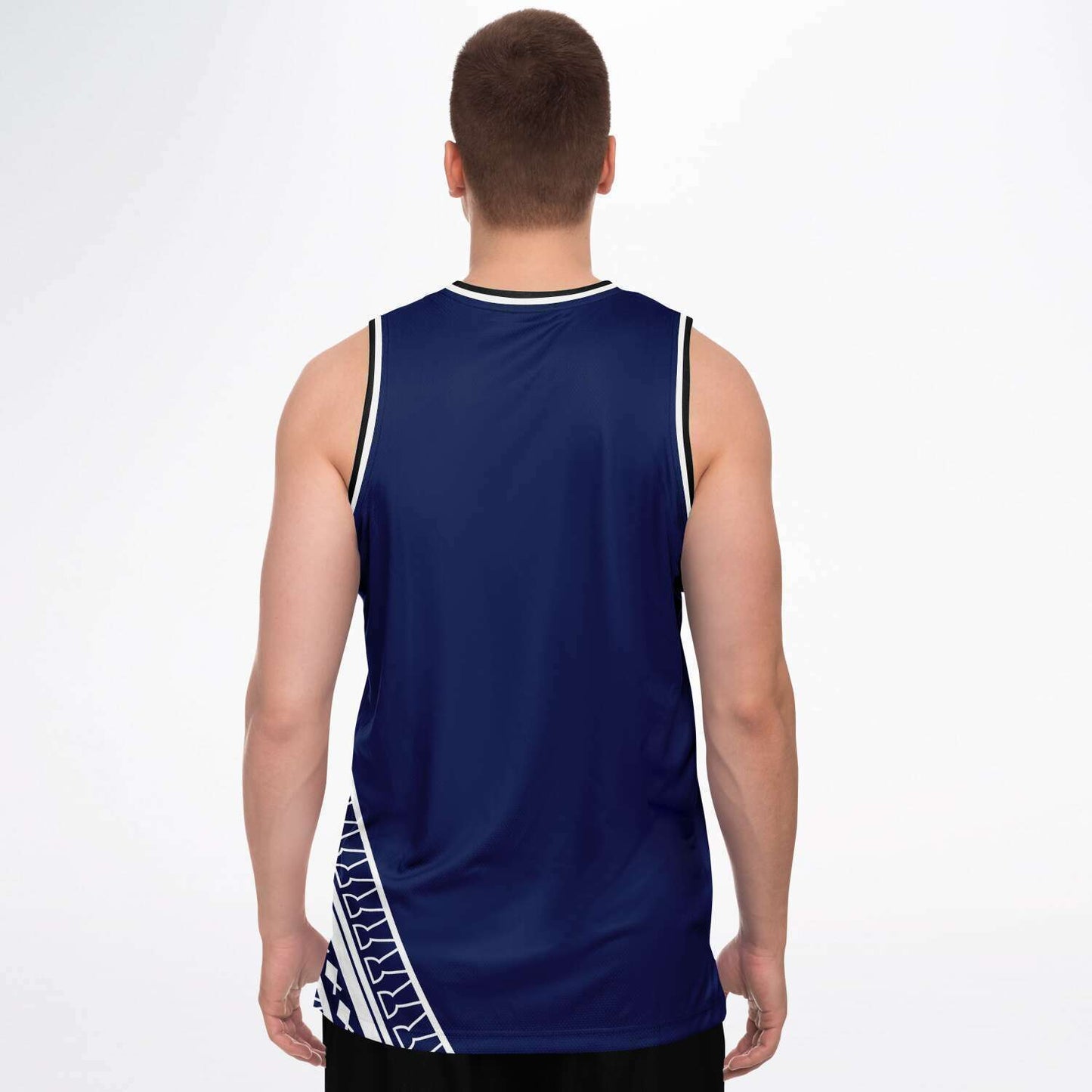 Guam Seal Tribal Blue Basketball Jersey