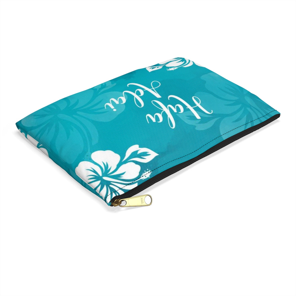Hafa Adai Guam Chamorro Hibiscus Accessories Blue Carry All Pouch
