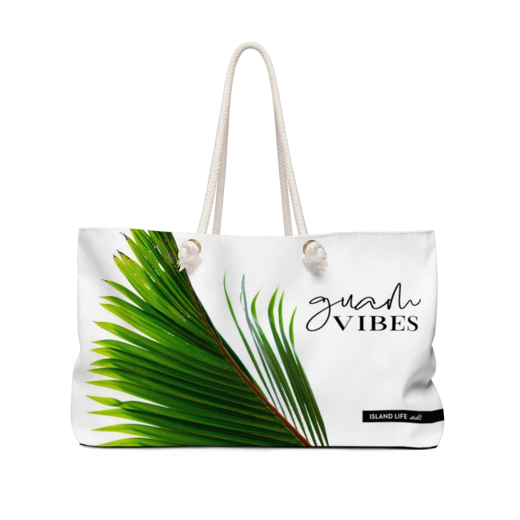 Guam Vibes Coconut Leaf Weekender Tote Bag