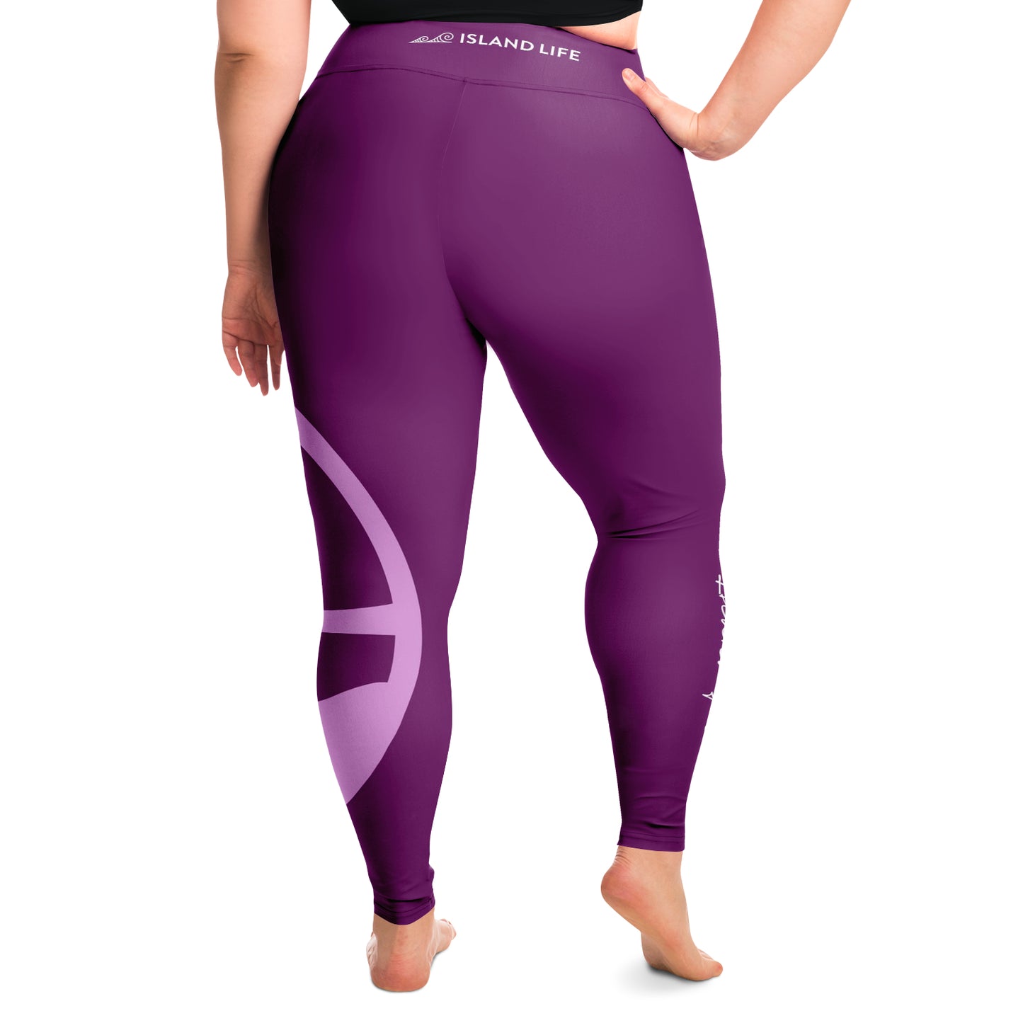 Guam Seal Island Girl Purple Curvy Leggings