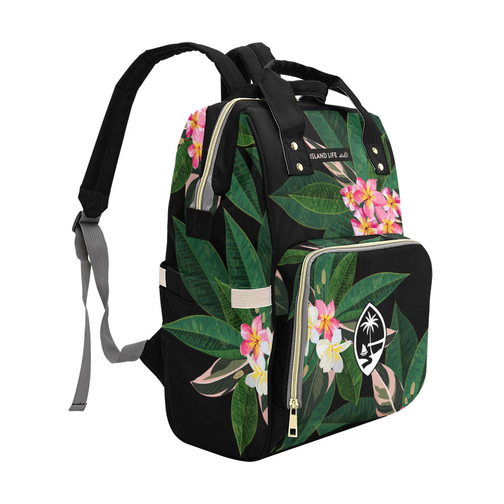 Guam Plumeria Multi-Function Baby Diaper Backpack Bag