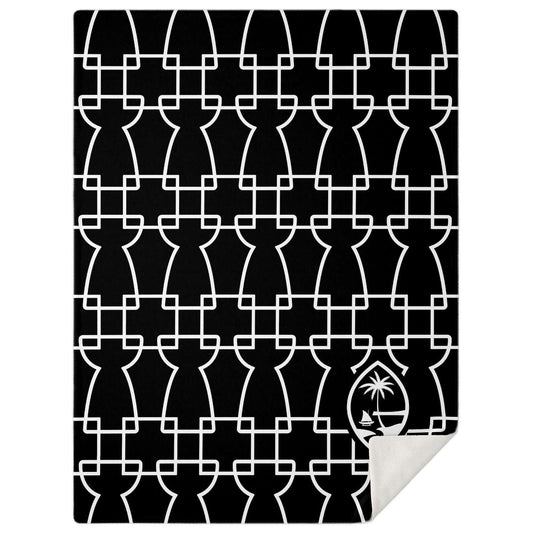 Geometric Latte Stone Guam Microfleece Blanket