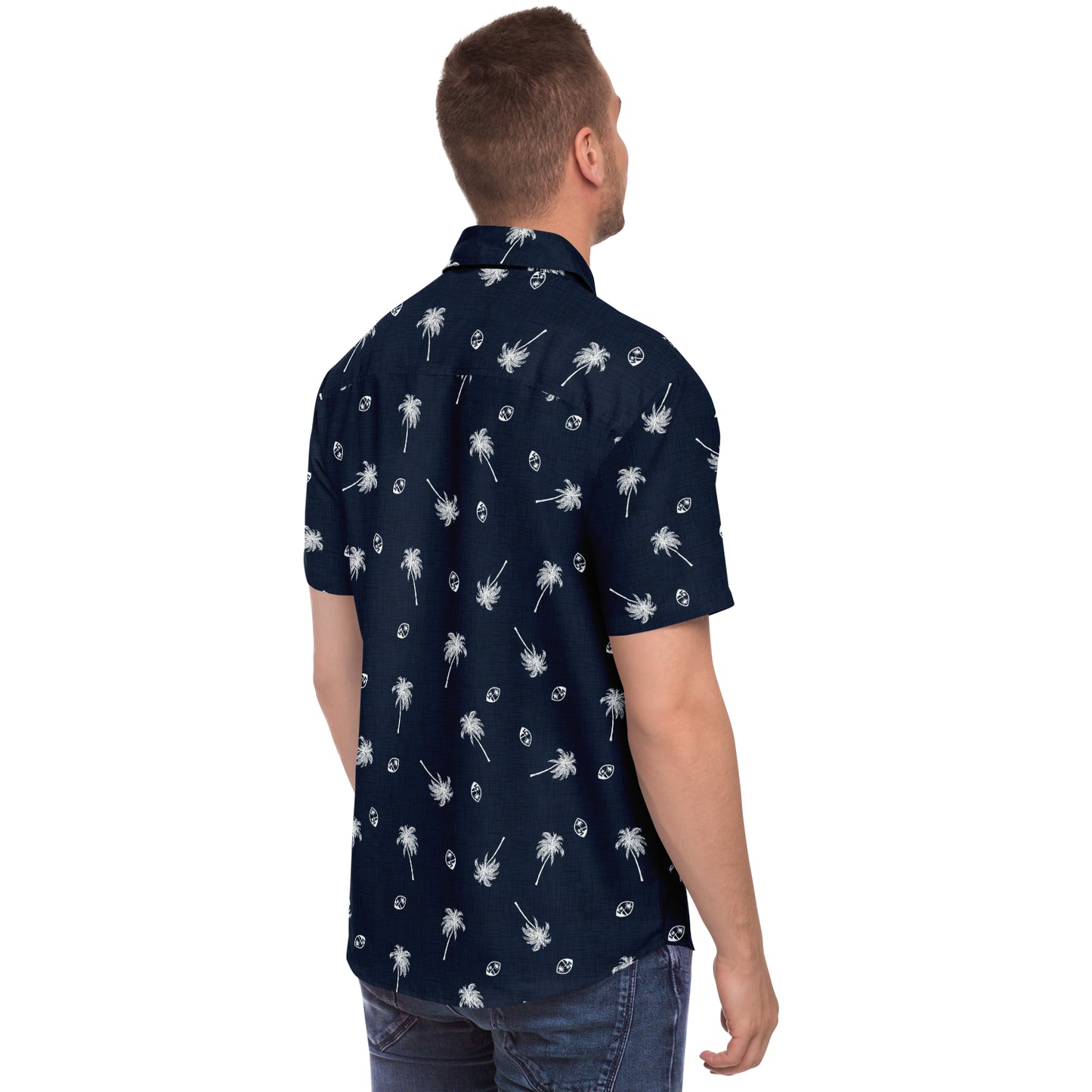 Guam Seal Coconut Trees Button Down Shirt
