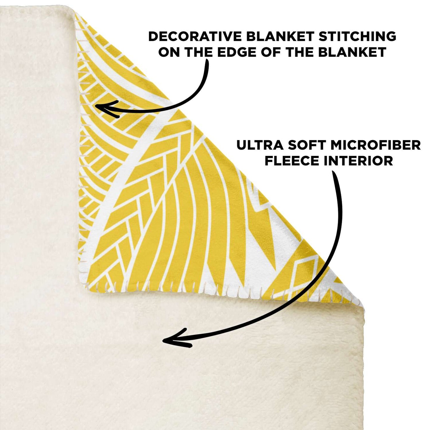 Tribal Gold Microfleece Blanket