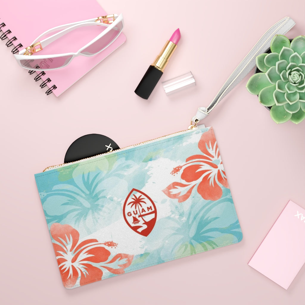 Guam Hibiscus Clutch Bag