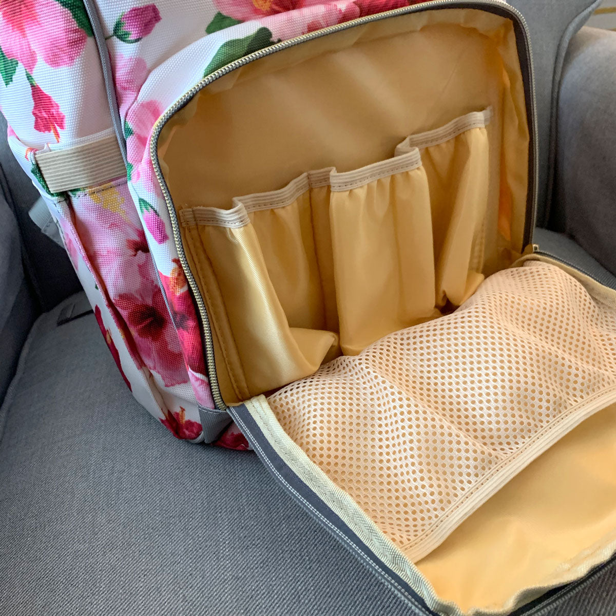 Guam Red Floral Baby Diaper Backpack Bag
