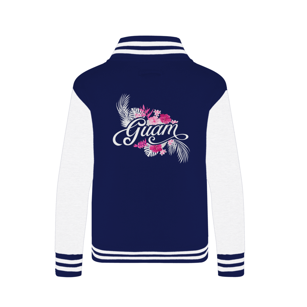 Guam Purple Floral Varsity Jacket