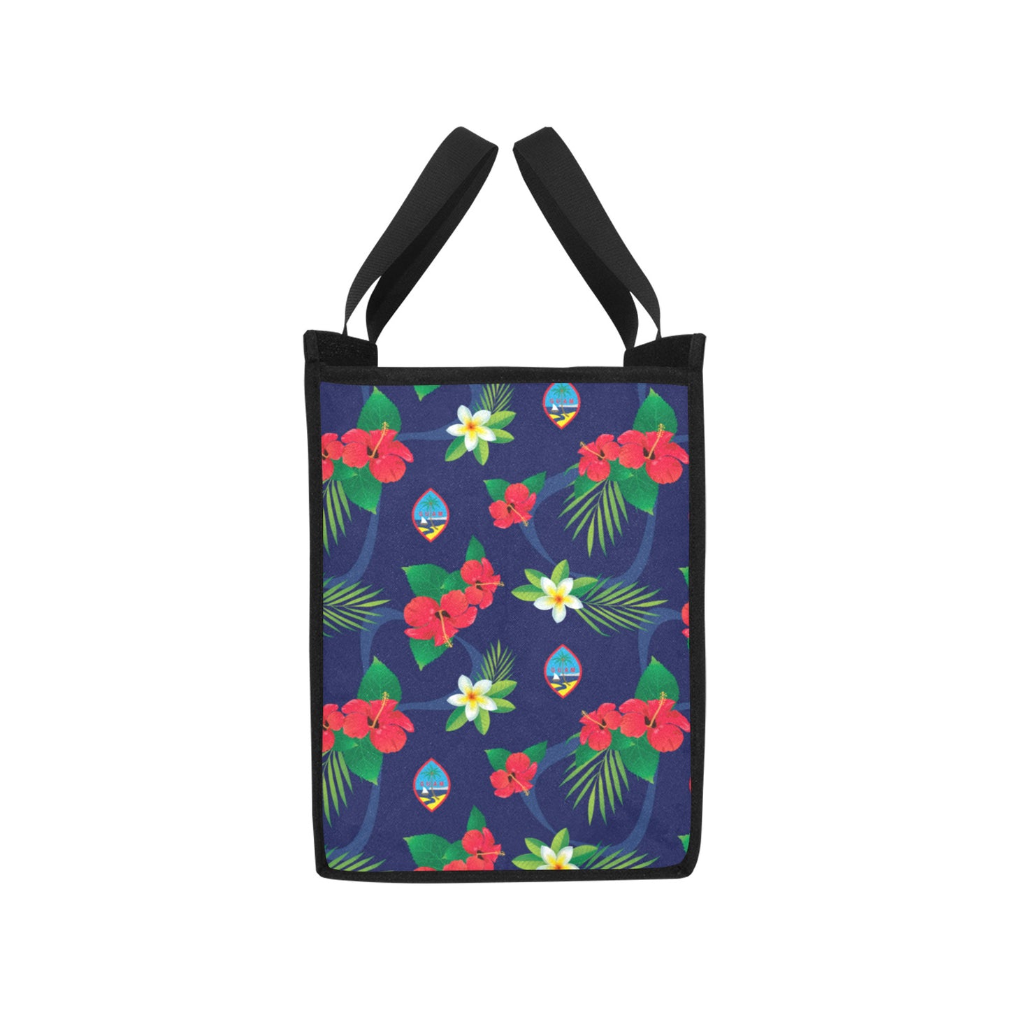 Guam Flag Flowers Balutan Large Picnic Tote Bag