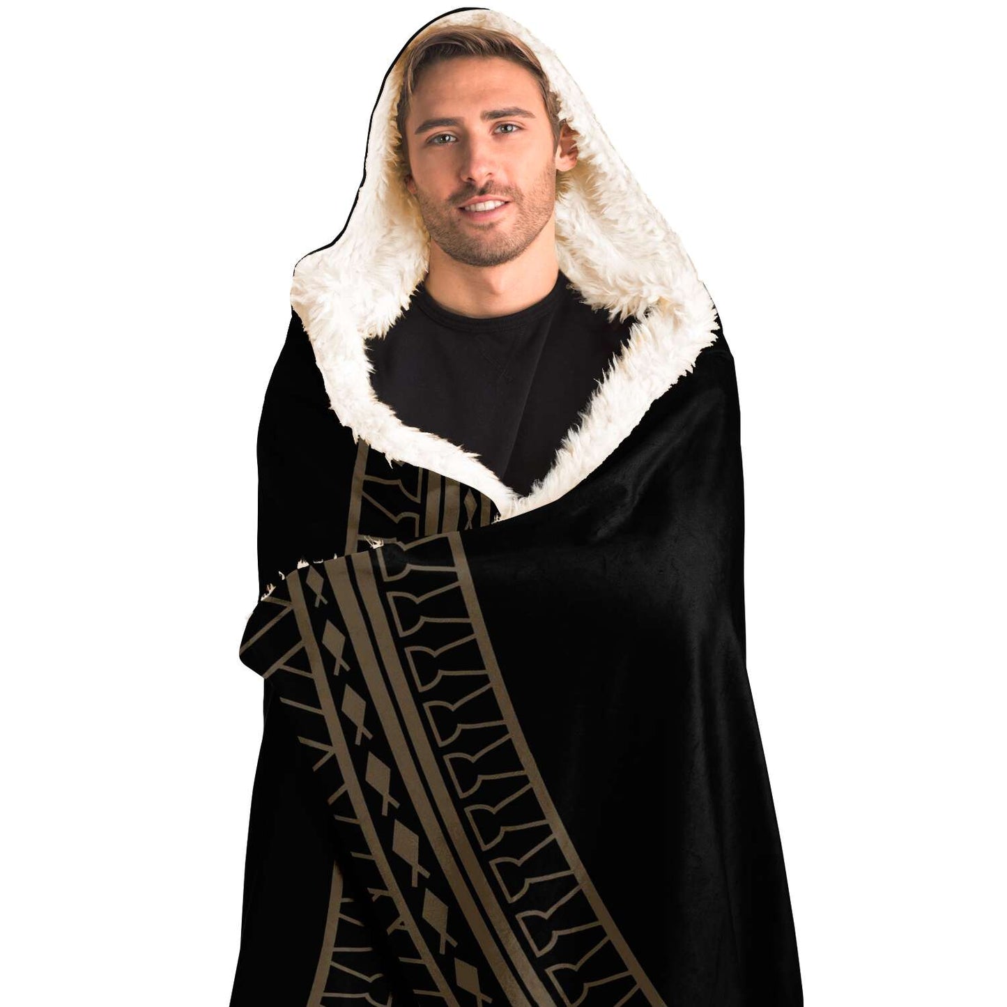 Guam Seal Tribal Premium Sherpa Hooded Blanket